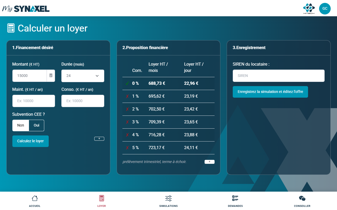 Étape 2 — Proposition financière